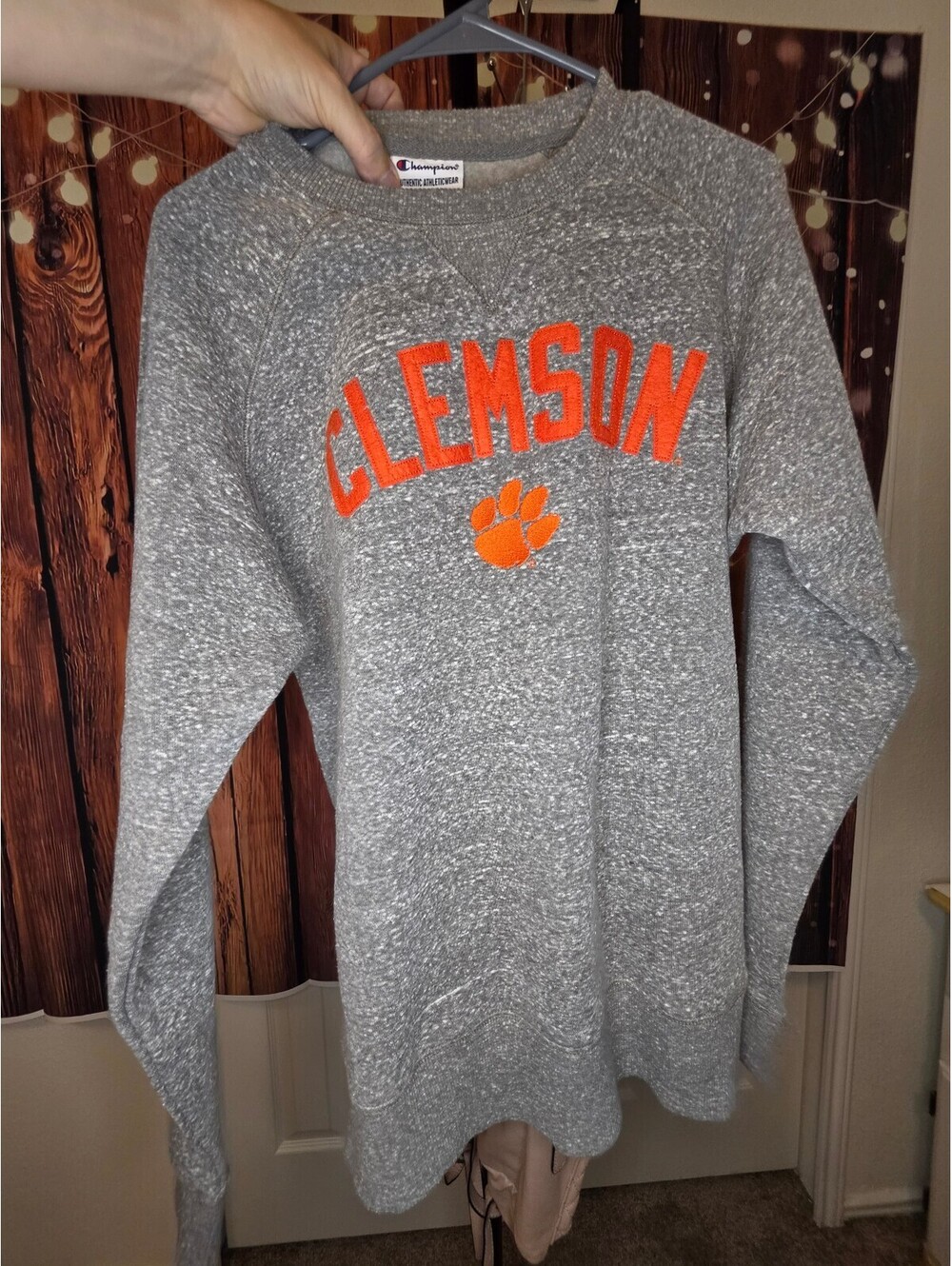 Champion Clemson Gray Crewneck Sweatshirt